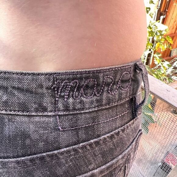 Marc by Marc Jacobs Vintage Jeans Black Denim Paint Splatter Distressed 25 Y2K - Picture 4 of 6